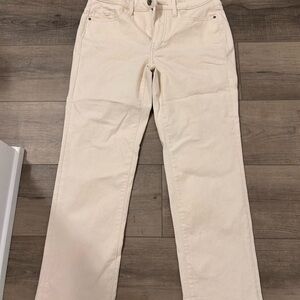 Cream Straight-Leg Pants